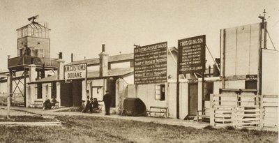 Het douanekantoor op Luchthaven Londen in 1925 door English Photographer